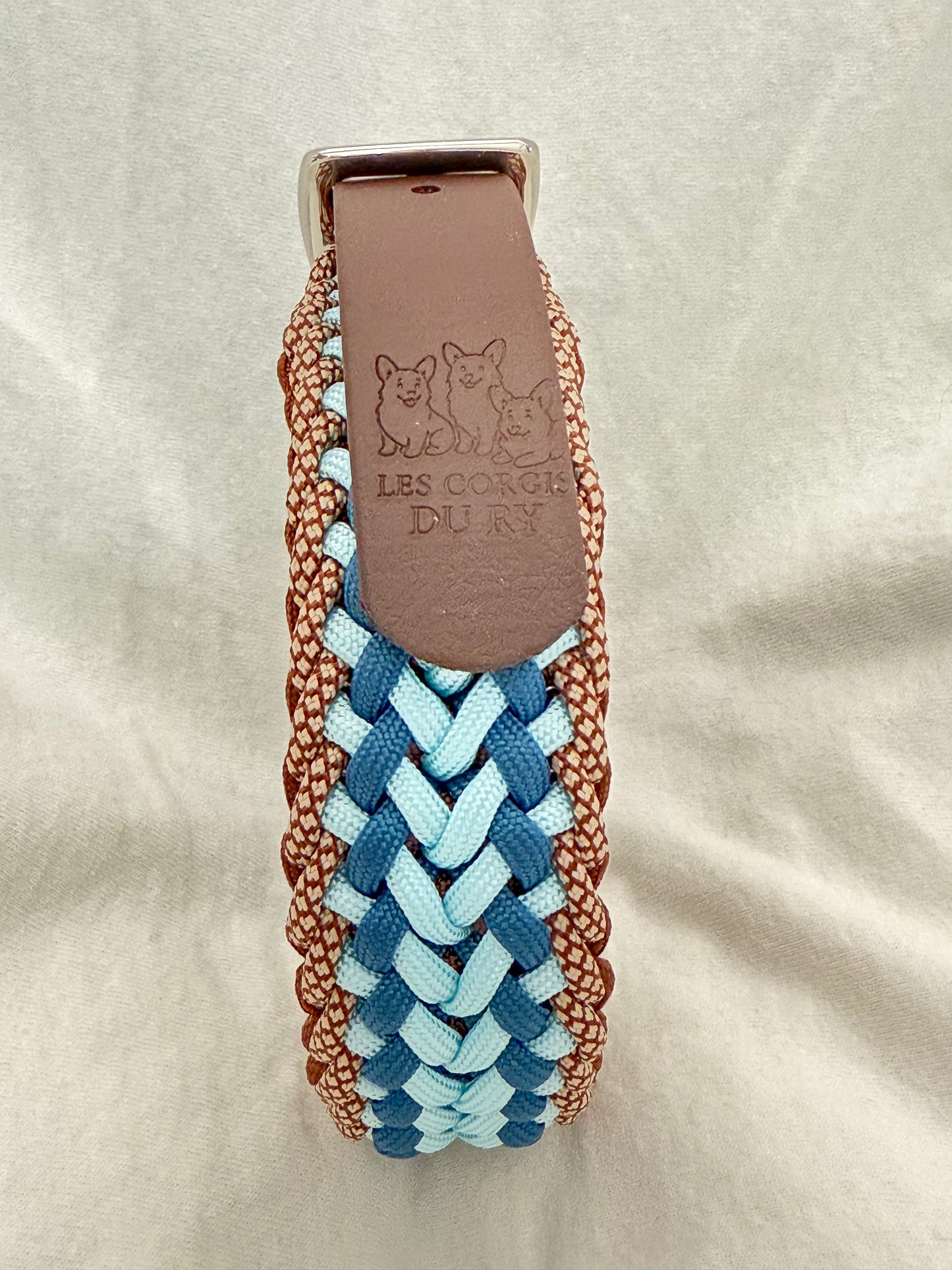 Collier tressé en paracorde avec sangle ajustable en Biothane – Résistant,  personnalisable et stylé (M-L)