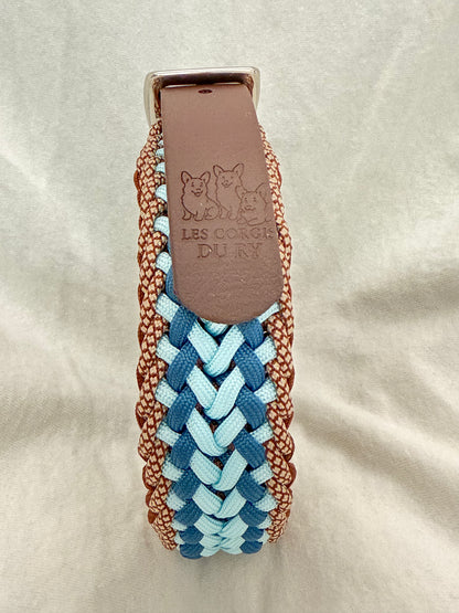Collier tressé en paracorde avec sangle ajustable en Biothane – Résistant,  personnalisable et stylé (M-L)