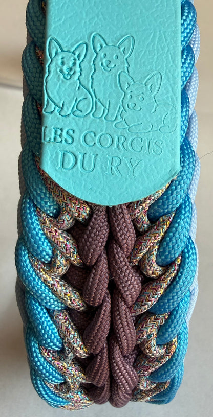 Collier tressé en paracorde avec sangle ajustable en Biothane – Résistant,  personnalisable et stylé (M-L)