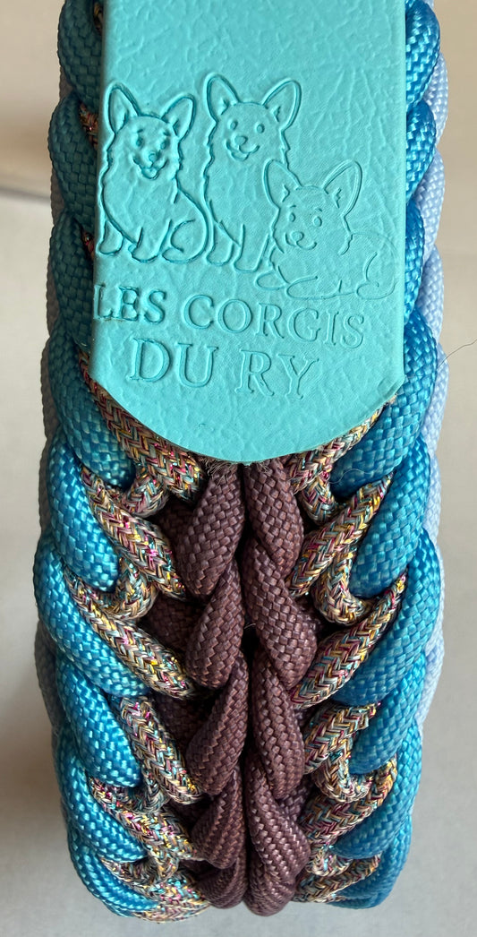 Collier tressé en paracorde avec sangle ajustable en Biothane – Résistant,  personnalisable et stylé (M-L)