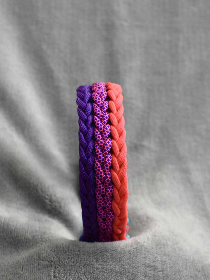 Collier tressé en paracorde avec sangle ajustable en Biothane – Résistant,  personnalisable et stylé (M-L)