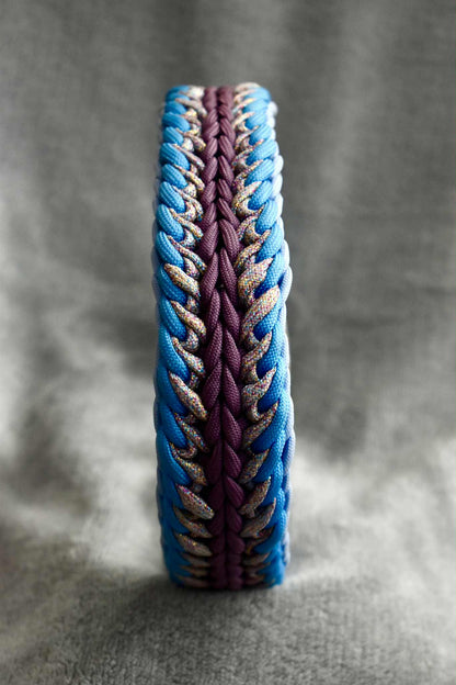 Collier tressé en paracorde avec sangle ajustable en Biothane – Résistant,  personnalisable et stylé (M-L)