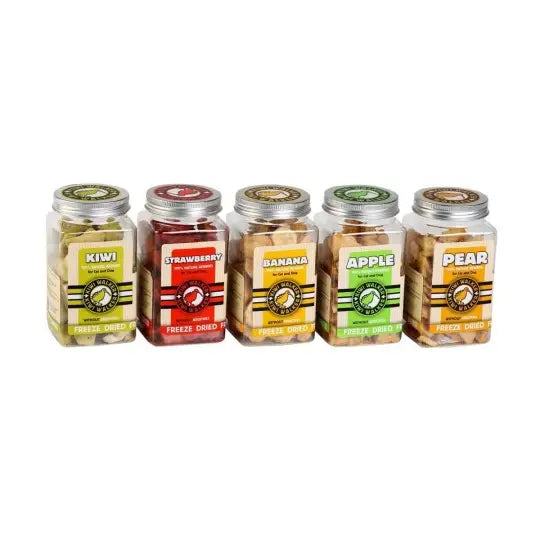 Kiwi Walker - Friandises lyophilisées "5 FRUITS" pour chien et chat