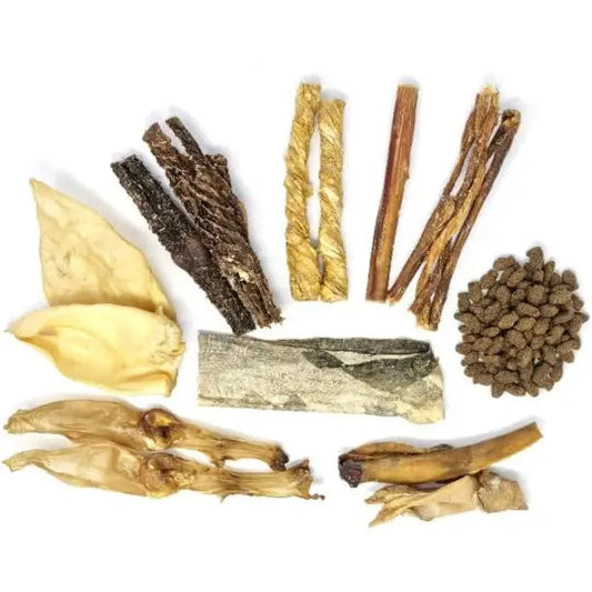 Box mix friandises séchées - Box mastication découverte (12 friandises individuelles à mâcher)